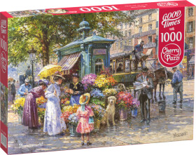 Puzzle Cherry Pazzi 1000 dílků - Květinový trh (Blumenmarkt)