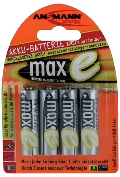 Ansmann maxE / Akumulátor / AA / NiMH / 1,2 V / 2100 mAh / 4 ks (5035052)