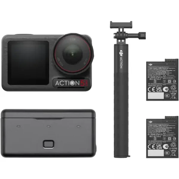 DJI Osmo Action 5 Pro Adventure Combo / Outdoorová kamera / 4K / FOV: 155° / microSD / Wi-Fi / BL / příslušenství (CP.OS.00000350.01)