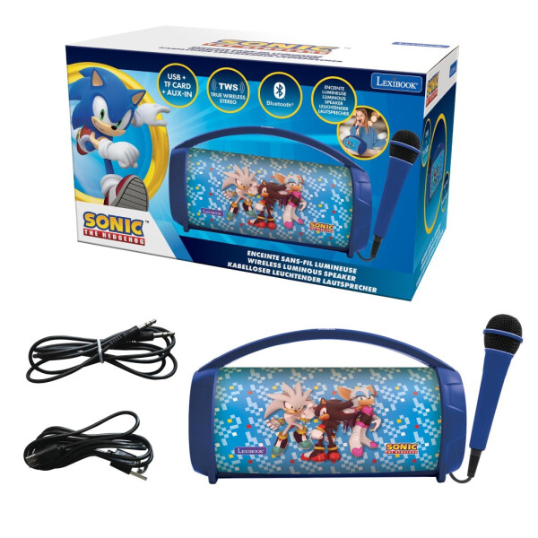 Lexibook bluetooth reproduktor Sonic s mikrofonem svítící - Alltoys Lexibook