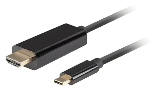 Lanberg kabel USB-C (M) - HDMI (M) 1 m černá / 4K 60 Hz / HDMI 2.0 / USB 3.2 Gen 2 (CA-CMHD-10CU-0010-BK)