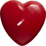 Ib Laursen Svíčka Red Heart-Shaped, červená barva, vosk