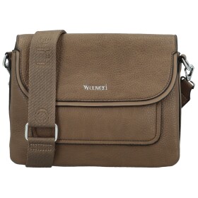 Trendy dámská koženková crossbody kabelka Coveri Longina, hnědá