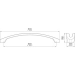 Siro Nábytková úchytka 2374 rozteč: 160mm mosaz (S12587)