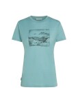 Dámské merino tričko s krátkým rukávem ICEBREAKER Wmns 150 Tech Lite SS Tee Lake View, Hydro velikost: S