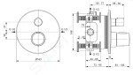 IDEAL STANDARD - CeraTherm Termostatická sprchová baterie pod omítku, černá A5813XG