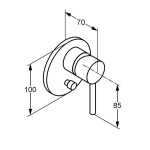 KLUDI - Bozz Baterie pod omítku pro 2 spotřebiče, chrom 387160576