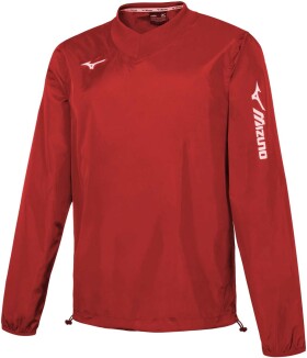 Mizuno Trad Rain Jacket Red - Fotbalová bunda Mizuno Sendai Trad Rain Jacket P2EE755062 Velikost textilu: M