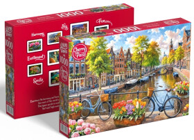 Puzzle Cherry Pazzi 1000 dílků - Amsterdam a tulipány