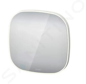 DURAVIT - Zencha Zrcadlo s LED osvětlením, 500x500x50 mm, matná bílá ZE7055000000000