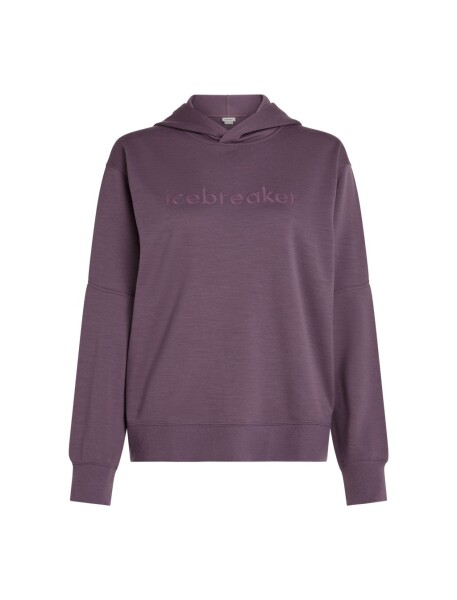 ICEBREAKER Wmns Merino 360 RealFleece Elemental LS Hood, Grey Plum (vzorek) velikost: S