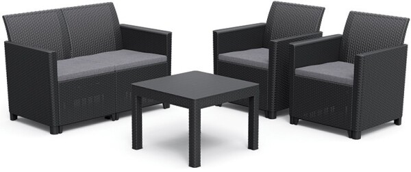 Keter CLAIRE SEATERS SOFA set grafit