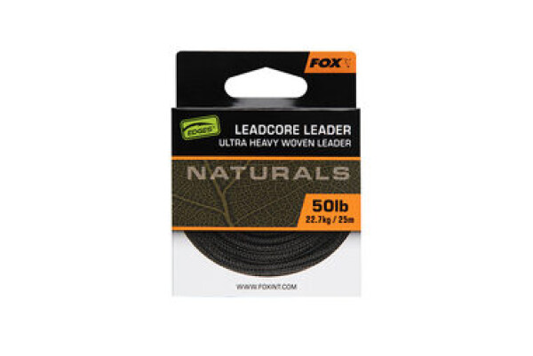 FOX Olověnka Naturals Leadcore 25m 50lb 22,7kg (CAC822)