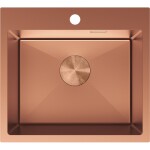 MEXEN - Solix ocelový dřez 1-bowl 500 x 450 mm, měď 6402501000-65