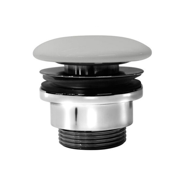 GSI umyvadlová výpust 5/4“, neuzavíratelná, keramická zátka, 5-65, cenere mat PVC17