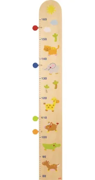 GOKI Dřevěný růstový metr Kamarádi z džungle / od 0 let (60916)