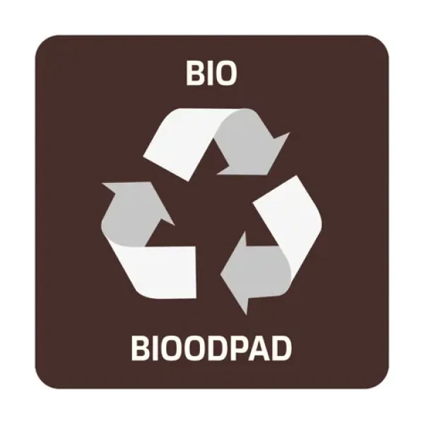 Samolepka pro tříděný odpad BIO hnědá / Samolepka / 12 x 12 cm