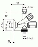 SCHELL - Comfort Kombinovaný rohový ventil s filtrem, chrom 035600699