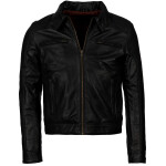 Pánská Kožená Bunda Grant Winston Brixton Černá Velikost: S