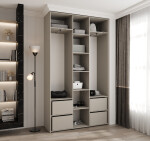 Zásuvky pro šatní skříně COMO Barva korpusu: Bílá, Rozměry: 40 cm, Počet: 1 sada - 2x šuplík