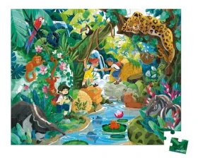 JANOD Puzzle v kufříku Dobrodružství v džungli