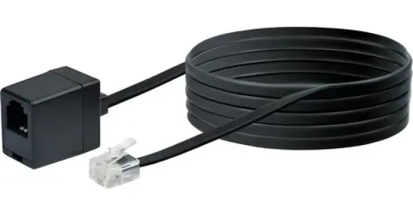 Schwaiger černá / Telefonní prodlužovací kabel / RJ-11 - RJ-11 / 10 m (TVL6332533)