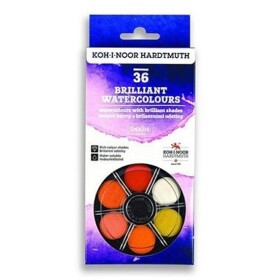 Koh-i-noor vodové barvy/vodovky BRILLIANT kulaté 36 barev