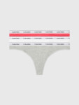 Dámská tanga 3Pack 000QD5209E NP4 vícebarevné Calvin Klein