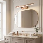 Koupelnové nástěnné LED svítidlo SWE038-1W 60cm BRUSH COPPER OSW-20138