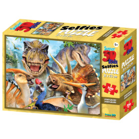 Puzzle 3D 100 dílků Dino selfie