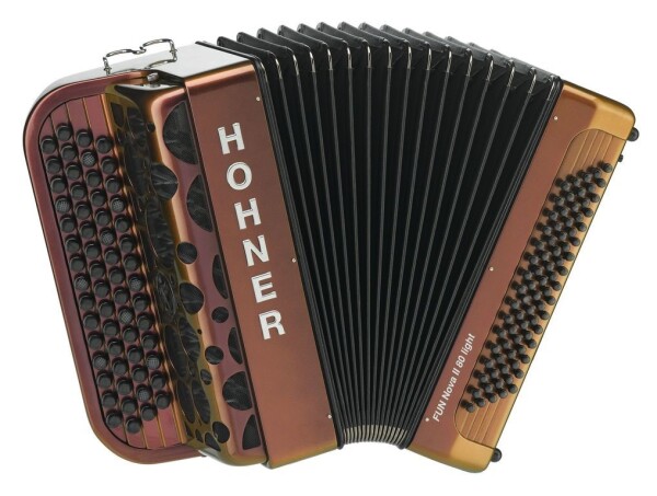 Hohner Fun Nova II 80 light, red to gold, B-stepped