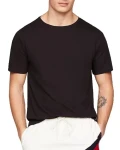 Pánské triko Tommy Hilfiger UM0UM03226 černé lněné