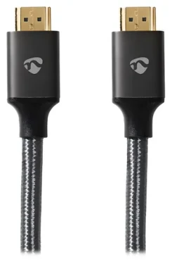 Nedis PROFIGOLD HDMI 2.1 5 m antracit / Kabel HDMI / 8K 60Hz / 48 Gbps / Pozlacené konektory (CVTB35000GY50)