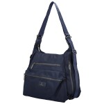 Trendy dámský textilní kabelko-batoh Coveri Venesta, modrý