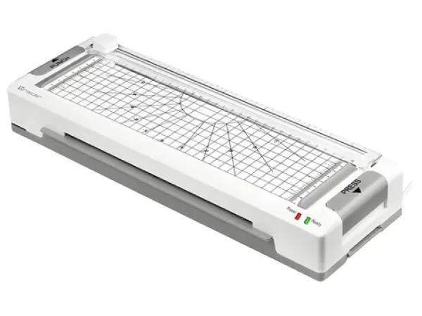 Tracer TRL-7 bílá / Laminátor / A4 / 4v1 – laminace, děrování, ořez, zaoblení rohů / rychlý start 2 min (TRANIS47269)