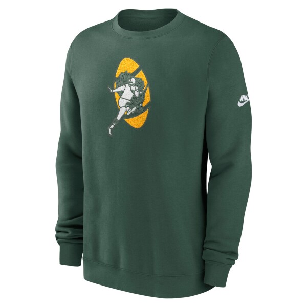Nike Pánská mikina Green Bay Packers NFL Swing Pass Rewind Club Crew Velikost: S