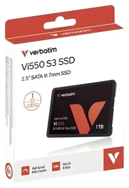 Verbatim Vi550 S3 1 TB / Interní SSD disk / 2,5" / SATA III / čtení 520 MB/s / zápis 500 MB/s / 3D NAND / MTBF 2 mil. h (49353)