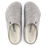 Pánské/dámské zateplené pantofle Birkenstock Zermatt Light Gray z vlněné plsti regular wide (1015092) 42