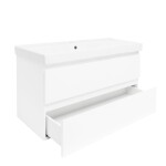 Koupelnová skříňka s umyvadlem SAT B-Way 99x50x45 cm bílá lesk BWAY2100WU1BI BWAY2100WU1BI