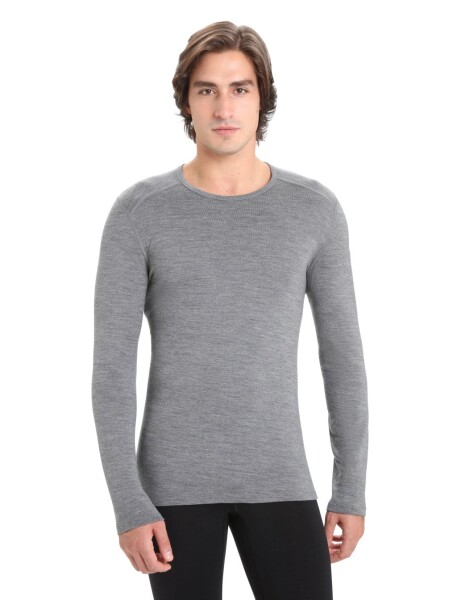 Pánské triko ICEBREAKER Mens 260 Tech LS Crewe, Gritstone Heather velikost: XXL
