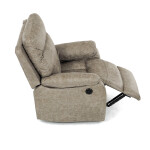 TV a relaxační křeslo s elektrickým ovládáním, potah lanýžová látka v dekoru vintage, 1 motor 240V