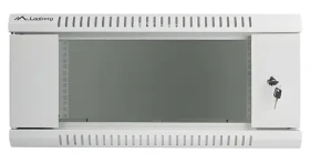 Lanberg WF01-6404-10S šedý / Nástěnný rozvaděč 19" / 4U / 600×450 mm / prosklené dveře / flat pack (WF01-6404-10S)