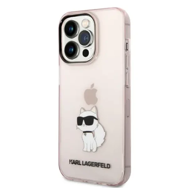 Pouzdro Karl Lagerfeld IML Choupette NFT iPhone 14 Pro růžové