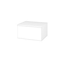 Dřevojas - Nízká skříňka DOS SNZ1 60 - N01 Bílá lesk / Bez úchytky T31 / L01 Bílá vysoký lesk 281281D