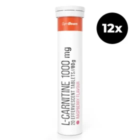 L-karnitin 1000 mg šumivý - GymBeam (malina, 12 x 20 tab) (31295-5-12x20tab-malina)
