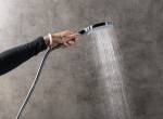 SAPHO - Ruční masážní sprcha, 3 režimy sprchování, silikon trysky, průměr 120, ABS/černá mat SK879B