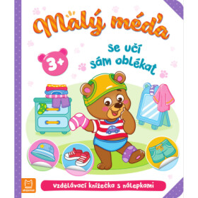 Malý méďa se učí sám oblékat
