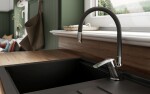 NOVASERVIS - Dřezová baterie s černým flexi ramenem Metalia 54, chrom 54014F,0C