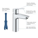 GROHE - QuickFix Start Umyvadlová baterie s výpustí Push-Open, studený start, chrom 23746002