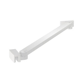 Erga Paris, rohová vzpěra pro sprchové zástěny o tloušťce skla 6/8/10 mm, délka 35cm, bílá matná, ERG-V02-PARIS-BAR35-WH